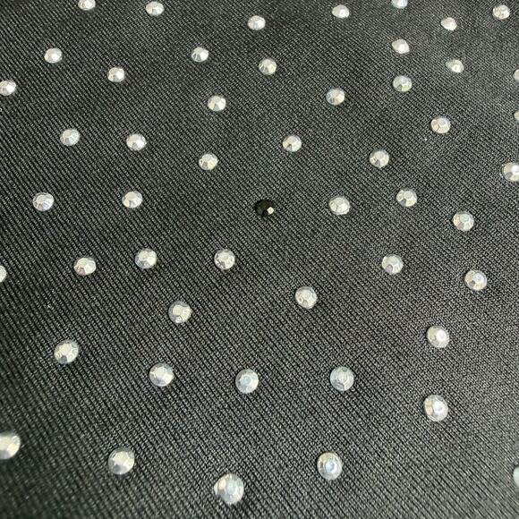 New Black Crystal Sparkle Bodysuit Tank Large Party Club NYE Glam Holiday Bling - Picture 8 of 15